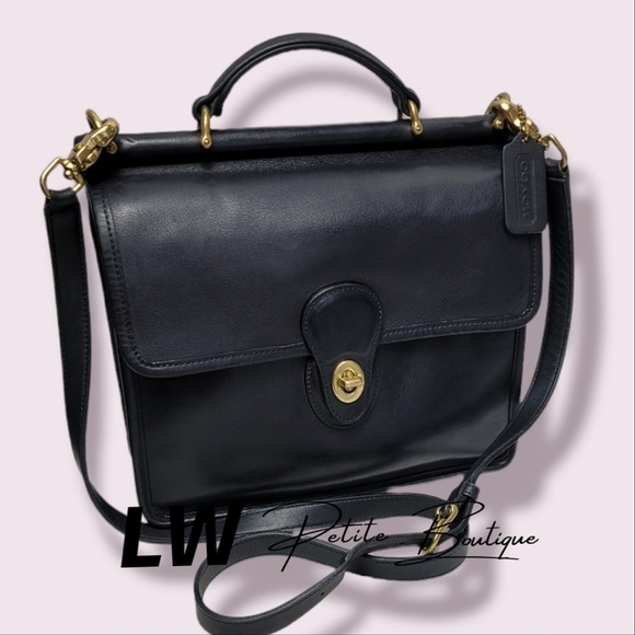 Coach Handbags - Coach '01 Vintage Willis Black Top Handle Crossbody Bag